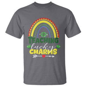 Funny St Patrick's Day Teacher T Shirt Teaching Lucky Charms TS11 Charcoal Print Your Wear