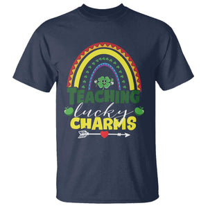 Funny St Patrick's Day Teacher T Shirt Teaching Lucky Charms TS11 Navy Print Your Wear