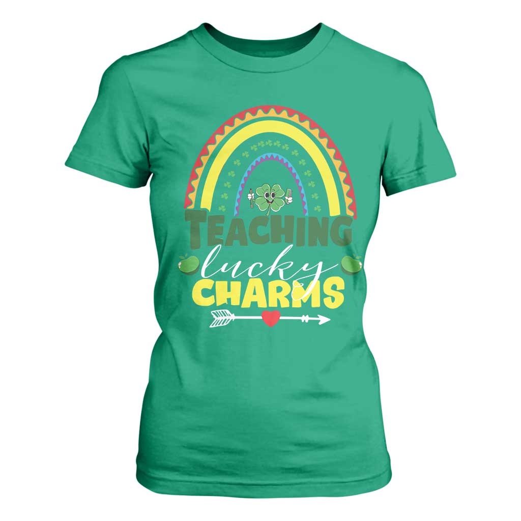 Funny St Patrick's Day Teacher T Shirt For Women Teaching Lucky Charms TS11 Irish Green Print Your Wear