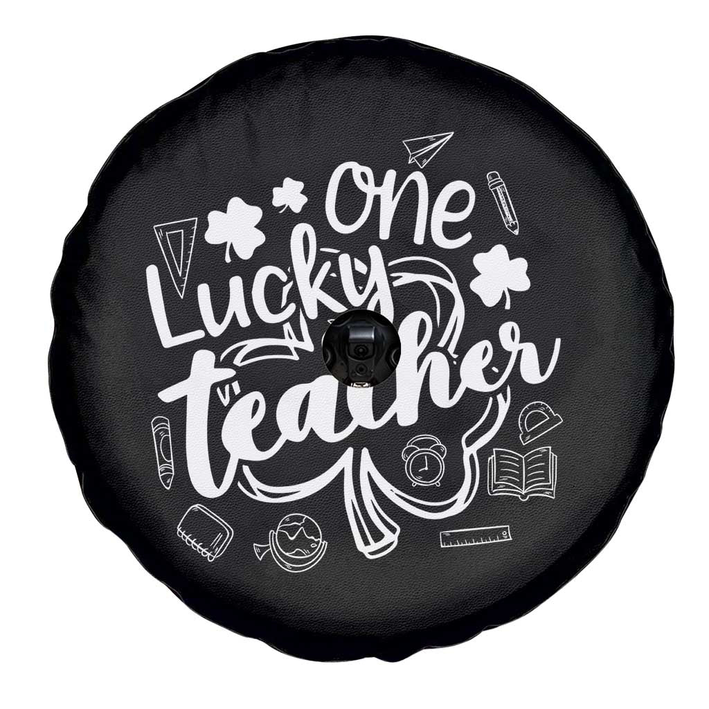 Funny St Patrick's Day Irish Teacher Spare Tire Cover One Lucky Teacher Shamrock TS11 Print Your Wear