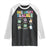 Funny St Patrick's Day Irish Teacher Raglan Shirt One Lucky Teacher Lucky Era Shamrock TS11 Black White Print Your Wear