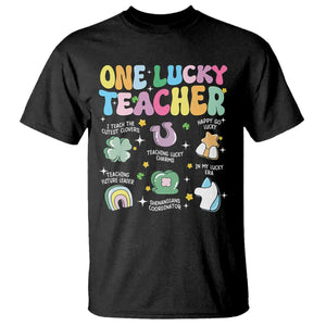 Funny St Patrick's Day Irish Teacher T Shirt One Lucky Teacher Lucky Era Shamrock TS11 Black Print Your Wear