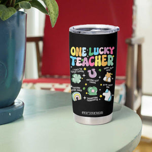 Funny St Patrick's Day Irish Teacher Tumbler Cup One Lucky Teacher Lucky Era Shamrock TS11 Print Your Wear