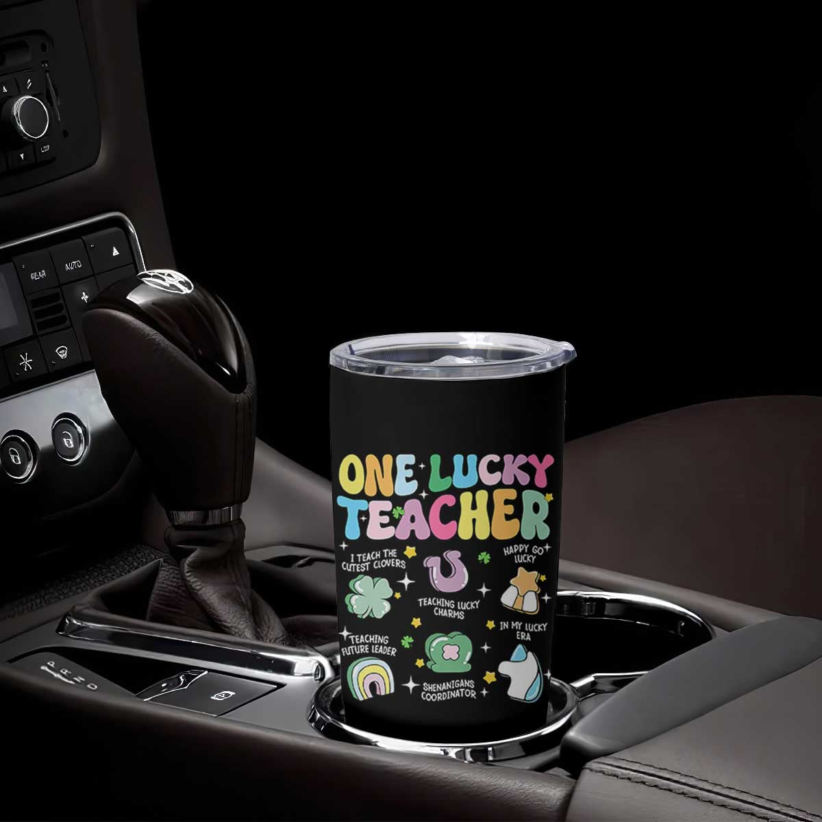 Funny St Patrick's Day Irish Teacher Tumbler Cup One Lucky Teacher Lucky Era Shamrock TS11 Print Your Wear