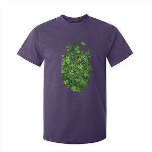 Funny St Patrick's Day Shamrock Heart Cardiac Nurse Anatomy T Shirt For Kid TS11 Purple Print Your Wear