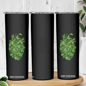 Funny St Patrick's Day Shamrock Heart Cardiac Nurse Anatomy Skinny Tumbler TS11 Print Your Wear