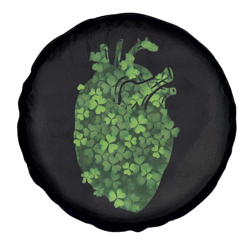 Funny St Patrick's Day Shamrock Heart Cardiac Nurse Anatomy Spare Tire Cover TS11 Print Your Wear