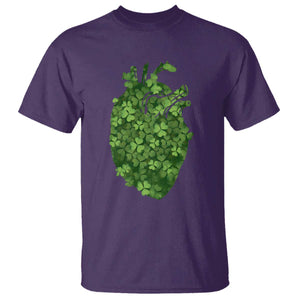 Funny St Patrick's Day Shamrock Heart Cardiac Nurse Anatomy T Shirt TS11 Purple Print Your Wear