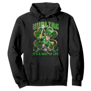 Funny Hurling It's A Way Of Life Hoodie Leprechaun Shamrock Irish Sport TS11 Black Print Your Wear