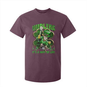 Funny Hurling It's A Way Of Life T Shirt For Kid Leprechaun Shamrock Irish Sport TS11 Maroon Print Your Wear
