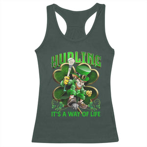 Funny Hurling It's A Way Of Life Racerback Tank Top Leprechaun Shamrock Irish Sport TS11 Dark Forest Green Print Your Wear