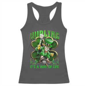 Funny Hurling It's A Way Of Life Racerback Tank Top Leprechaun Shamrock Irish Sport TS11 Dark Heather Print Your Wear