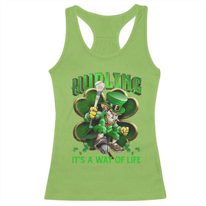 Funny Hurling It's A Way Of Life Racerback Tank Top Leprechaun Shamrock Irish Sport TS11 Lime Print Your Wear