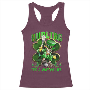 Funny Hurling It's A Way Of Life Racerback Tank Top Leprechaun Shamrock Irish Sport TS11 Maroon Print Your Wear