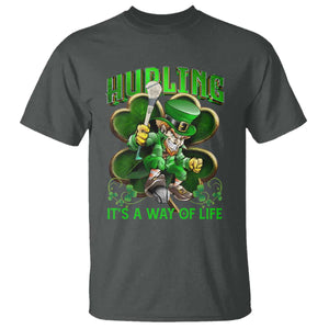 Funny Hurling It's A Way Of Life T Shirt Leprechaun Shamrock Irish Sport TS11 Dark Heather Print Your Wear