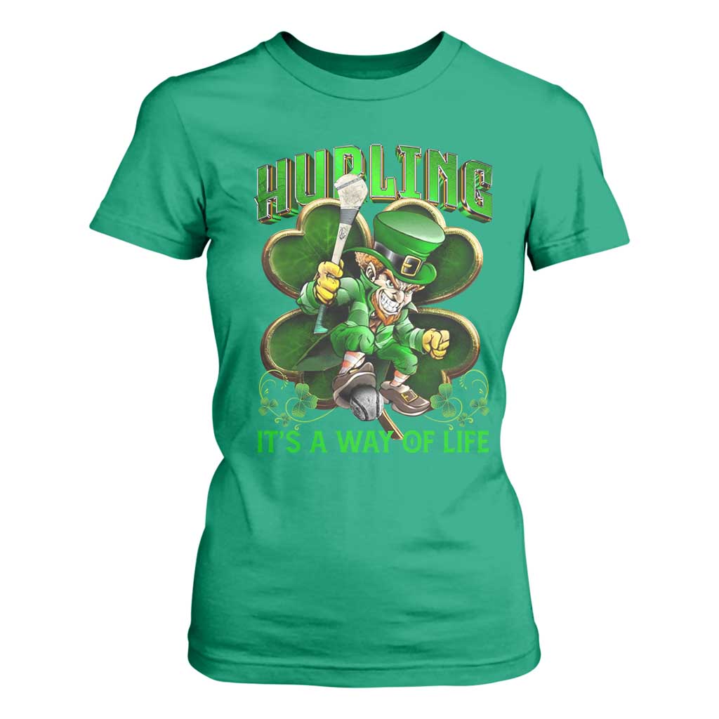 Funny Hurling It's A Way Of Life T Shirt For Women Leprechaun Shamrock Irish Sport TS11 Irish Green Print Your Wear