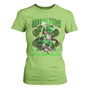 Funny Hurling It's A Way Of Life T Shirt For Women Leprechaun Shamrock Irish Sport TS11 Lime Print Your Wear