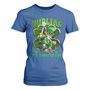 Funny Hurling It's A Way Of Life T Shirt For Women Leprechaun Shamrock Irish Sport TS11 Royal Blue Print Your Wear