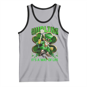 Funny Hurling It's A Way Of Life Tank Top Leprechaun Shamrock Irish Sport TS11 Athletic Heather Black Print Your Wear