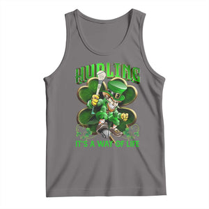 Funny Hurling It's A Way Of Life Tank Top Leprechaun Shamrock Irish Sport TS11 Deep Heather Print Your Wear