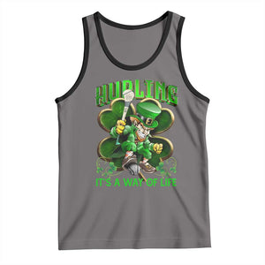 Funny Hurling It's A Way Of Life Tank Top Leprechaun Shamrock Irish Sport TS11 Deep Heather Black Print Your Wear
