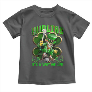 Funny Hurling It's A Way Of Life Toddler T Shirt Leprechaun Shamrock Irish Sport TS11 Dark Heather Print Your Wear
