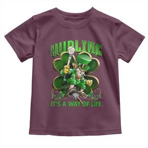 Funny Hurling It's A Way Of Life Toddler T Shirt Leprechaun Shamrock Irish Sport TS11 Maroon Print Your Wear