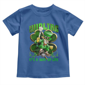 Funny Hurling It's A Way Of Life Toddler T Shirt Leprechaun Shamrock Irish Sport TS11 Royal Blue Print Your Wear