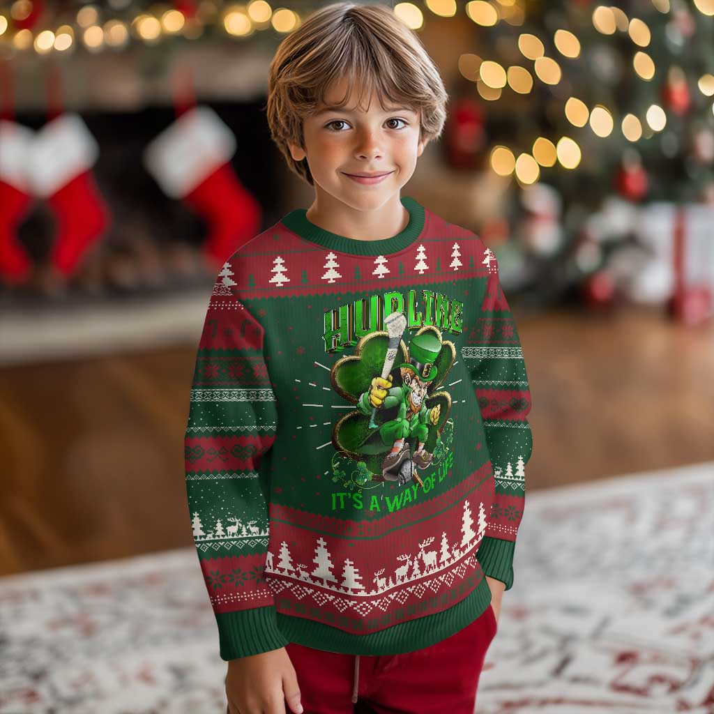 Funny Hurling It's A Way Of Life Knit Sweatshirt Leprechaun Shamrock Irish Sport TS11 Christmas Print Your Wear