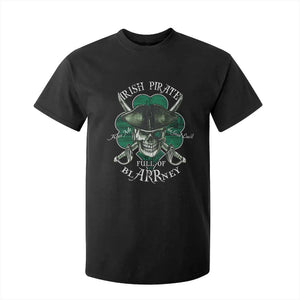 Funny Irish Pirate Full Of Blarrney Kiss Me For Good Luck T Shirt For Kid St Patrick's Day TS11 Black Print Your Wear