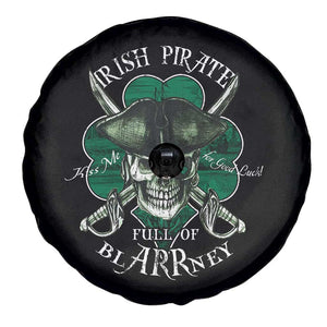 Funny Irish Pirate Full Of Blarrney Kiss Me For Good Luck Spare Tire Cover St Patrick's Day TS11 Print Your Wear
