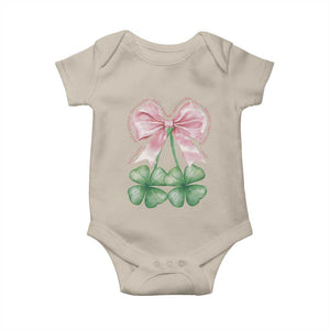 Not Lucky Just Blessed Baby Onesie Blessed Christian Shamrocks St Patricks Day Coquette TS11 Sand Print Your Wear