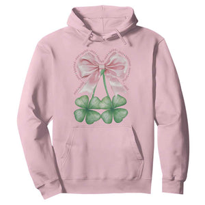 Not Lucky Just Blessed Hoodie Blessed Christian Shamrocks St Patricks Day Coquette TS11 Light Pink Print Your Wear