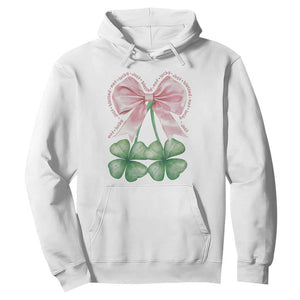 Not Lucky Just Blessed Hoodie Blessed Christian Shamrocks St Patricks Day Coquette TS11 White Print Your Wear