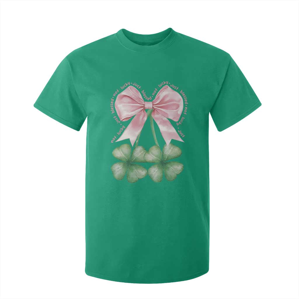 Not Lucky Just Blessed T Shirt For Kid Blessed Christian Shamrocks St Patricks Day Coquette TS11 Irish Green Print Your Wear