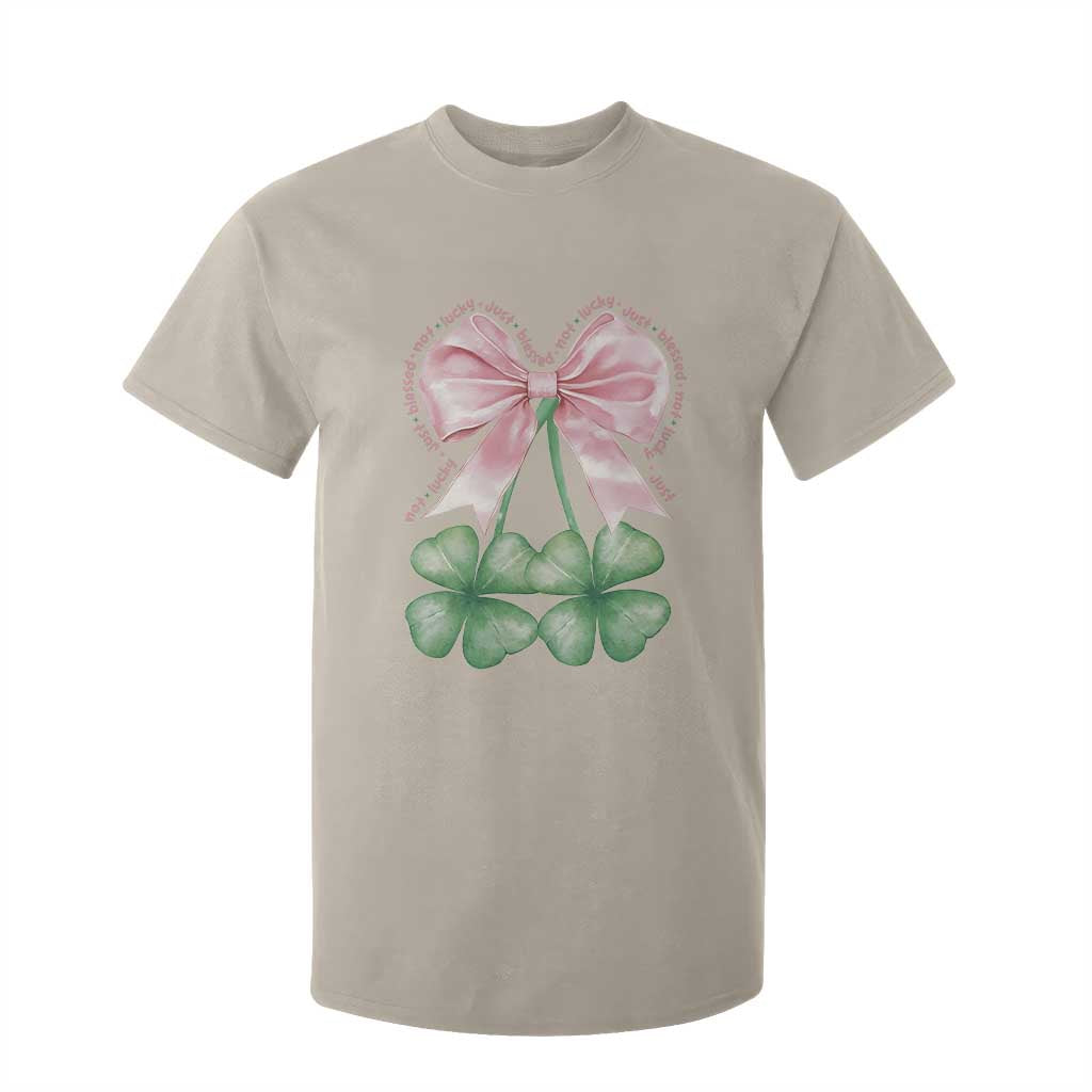 Not Lucky Just Blessed T Shirt For Kid Blessed Christian Shamrocks St Patricks Day Coquette TS11 Sand Print Your Wear