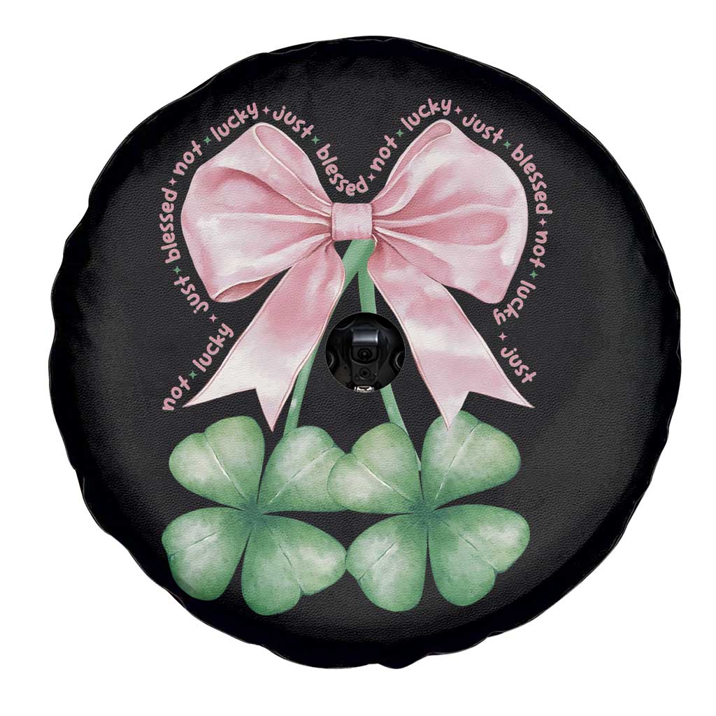 Not Lucky Just Blessed Spare Tire Cover Blessed Christian Shamrocks St Patricks Day Coquette TS11 Print Your Wear
