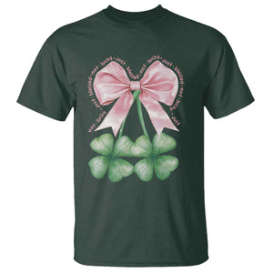 Not Lucky Just Blessed T Shirt Blessed Christian Shamrocks St Patricks Day Coquette TS11 Dark Forest Green Print Your Wear