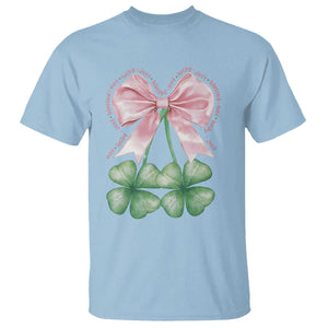 Not Lucky Just Blessed T Shirt Blessed Christian Shamrocks St Patricks Day Coquette TS11 Light Blue Print Your Wear