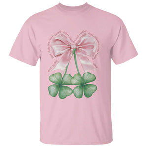 Not Lucky Just Blessed T Shirt Blessed Christian Shamrocks St Patricks Day Coquette TS11 Light Pink Print Your Wear