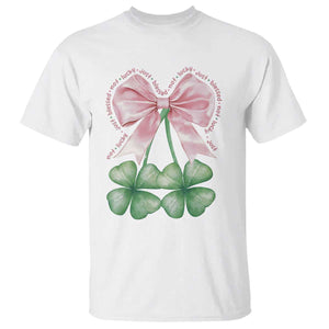 Not Lucky Just Blessed T Shirt Blessed Christian Shamrocks St Patricks Day Coquette TS11 White Print Your Wear