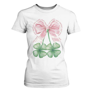 Not Lucky Just Blessed T Shirt For Women Blessed Christian Shamrocks St Patricks Day Coquette TS11 White Print Your Wear