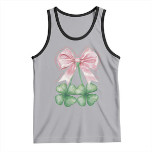 Not Lucky Just Blessed Tank Top Blessed Christian Shamrocks St Patricks Day Coquette TS11 Athletic Heather Black Print Your Wear