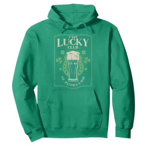 Funny St Patrick's Day Irish Beer Drinking Hoodie The Lucky Beer Club Horseshoe TS11 Irish Green Print Your Wear