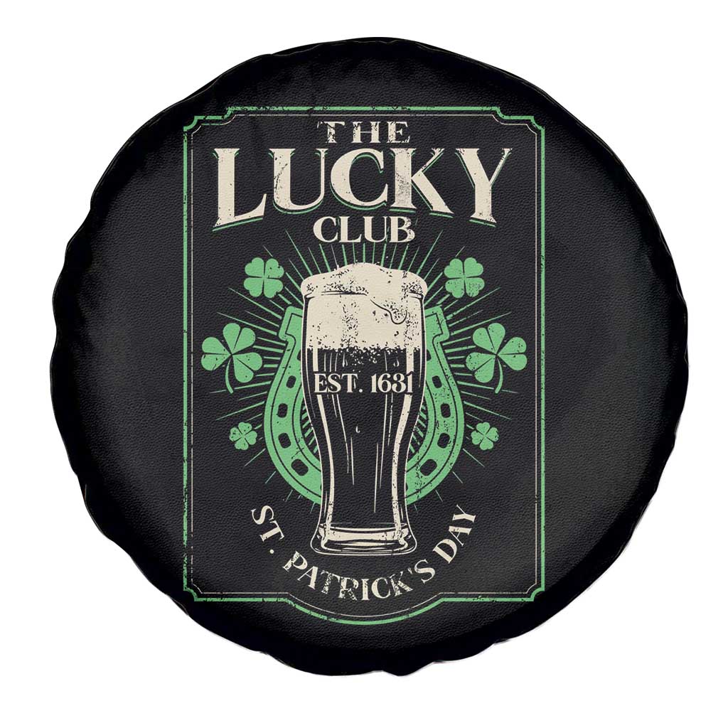 Funny St Patrick's Day Irish Beer Drinking Spare Tire Cover The Lucky Beer Club Horseshoe TS11 Print Your Wear
