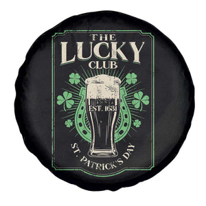 Funny St Patrick's Day Irish Beer Drinking Spare Tire Cover The Lucky Beer Club Horseshoe TS11 Print Your Wear