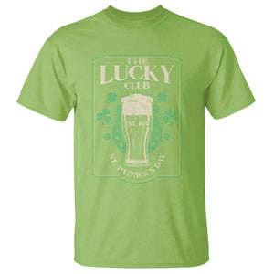 Funny St Patrick's Day Irish Beer Drinking T Shirt The Lucky Beer Club Horseshoe TS11 Lime Print Your Wear