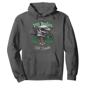 Funny Irish Pride Hoodie Irish Hooligan Stay True Till Death Flat Cap Skull TS11 Dark Heather Print Your Wear