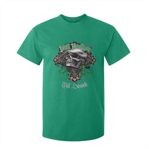 Funny Irish Pride T Shirt For Kid Irish Hooligan Stay True Till Death Flat Cap Skull TS11 Irish Green Print Your Wear