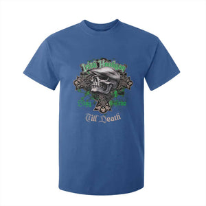 Funny Irish Pride T Shirt For Kid Irish Hooligan Stay True Till Death Flat Cap Skull TS11 Royal Blue Print Your Wear